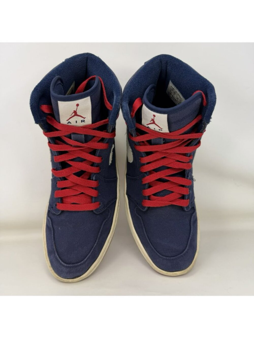 Nike Air Jordan 1 Olympic Canvas Shoes Blue White Red Men’s Size 10 - Picture 5 of 7
